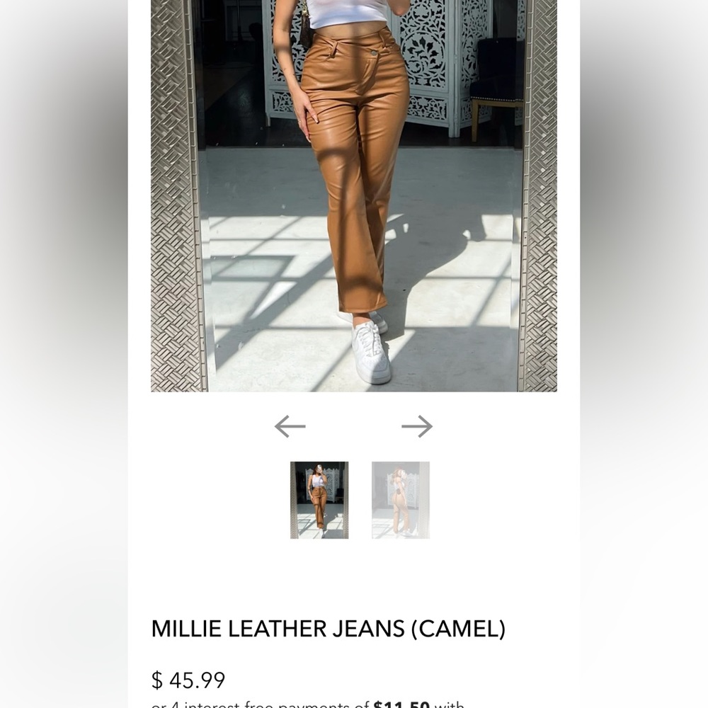 Faux Leather Jeans Lauras Boutique